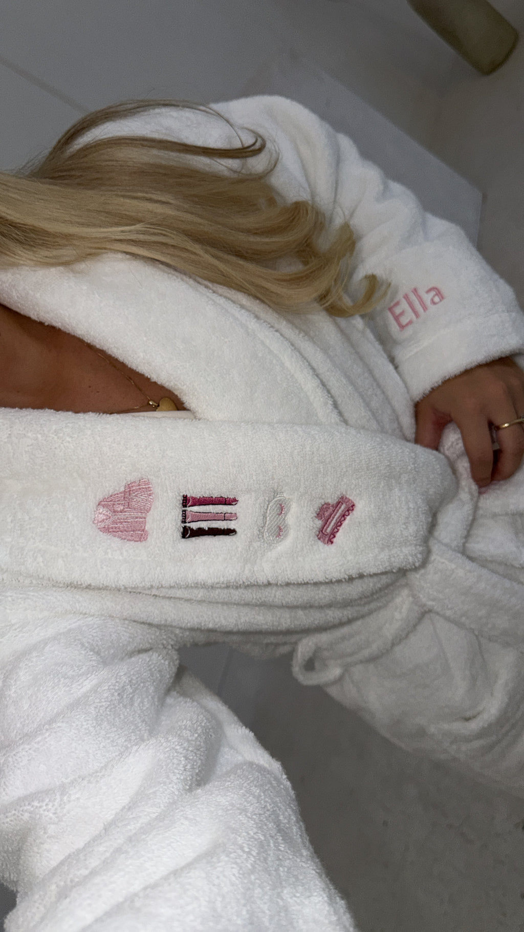 Personalised thick towelling robe💗