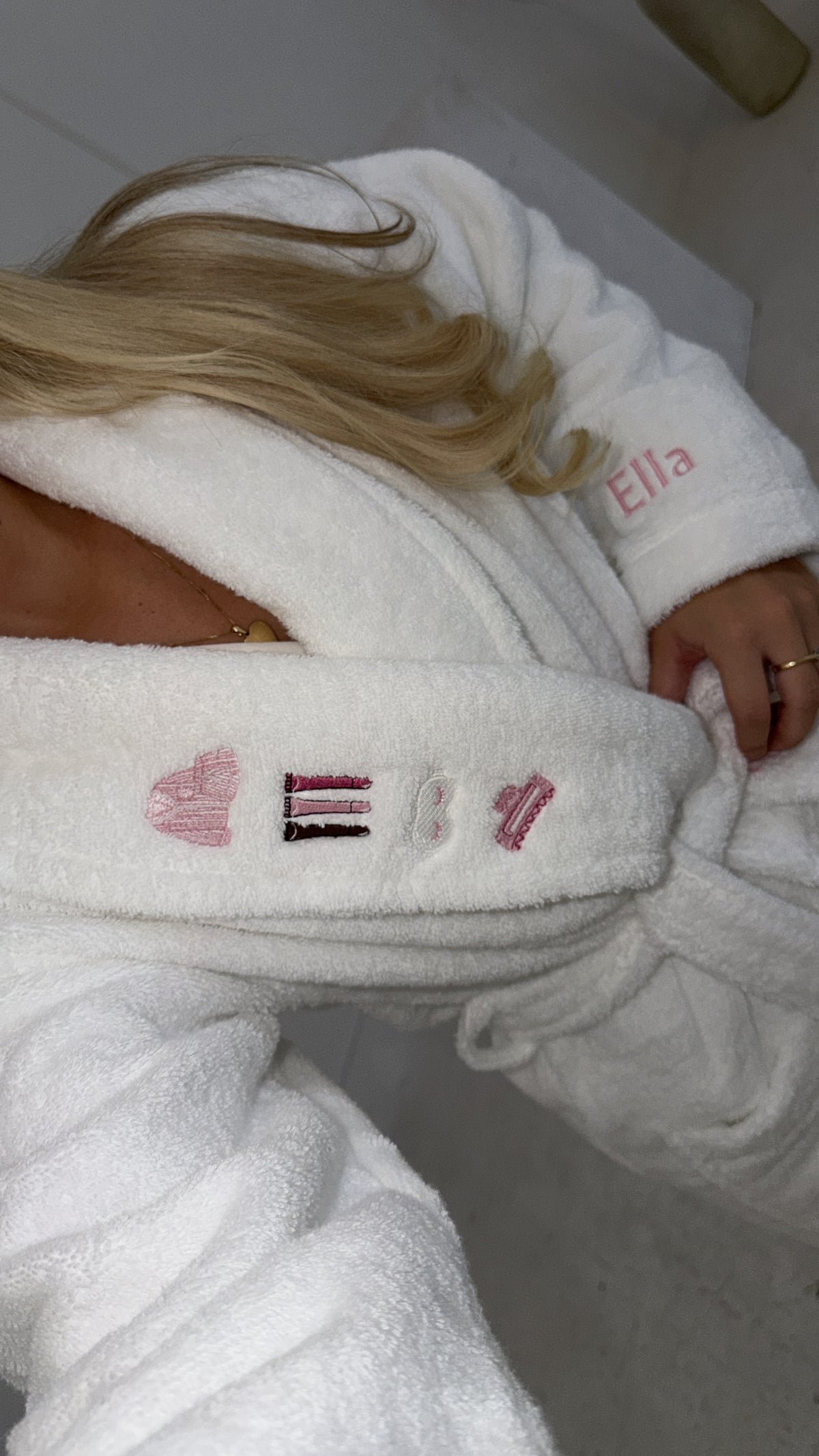 Personalised thick towelling robe💗