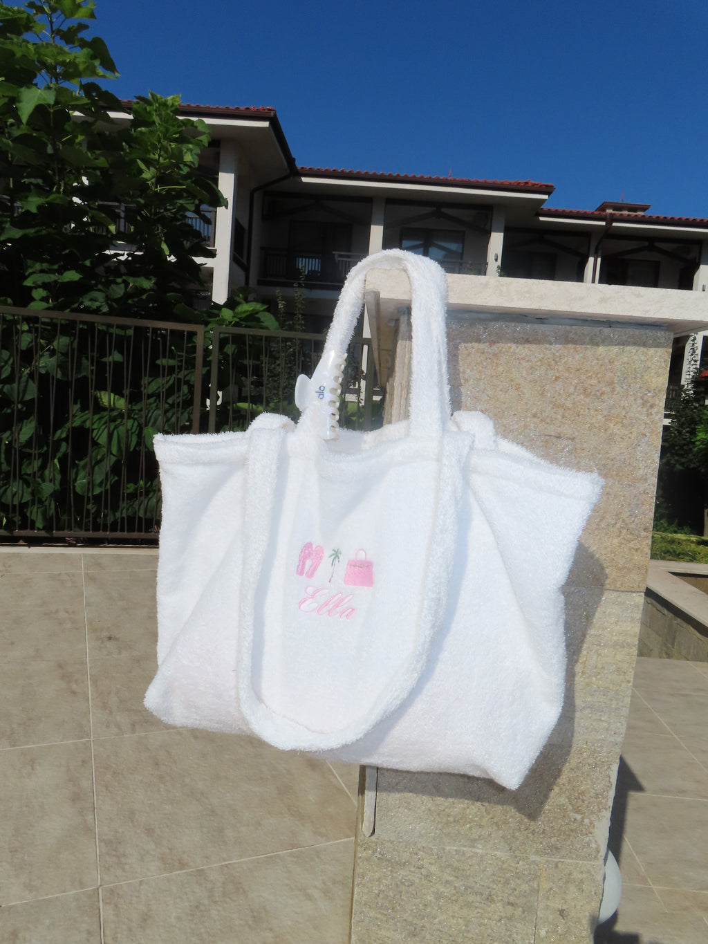 Terry towelling personalised beach bag🌴 (preorder shipping date 28th)