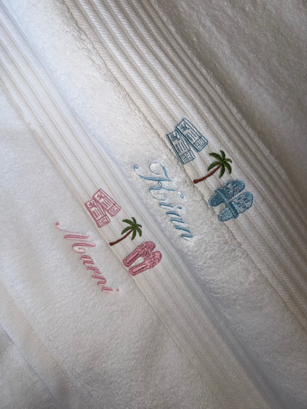Personalised beach towel🩵🩷