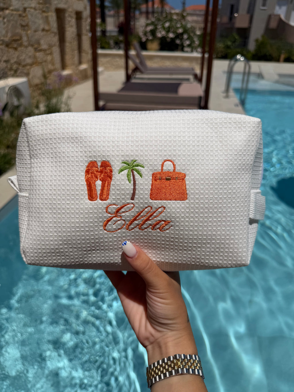 Orange palm pouch🌴🧡🍊