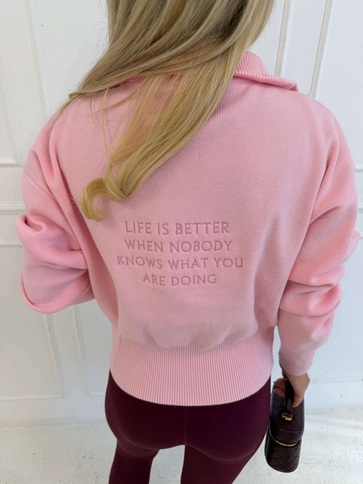 Life is better when nobody knows what you are doing cardigan💗🫶🏽🎀