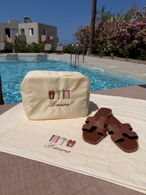 Beige heart towel 🥥🤎🌴
