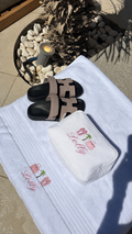 Pink palm pouch&towel set🌴🩷