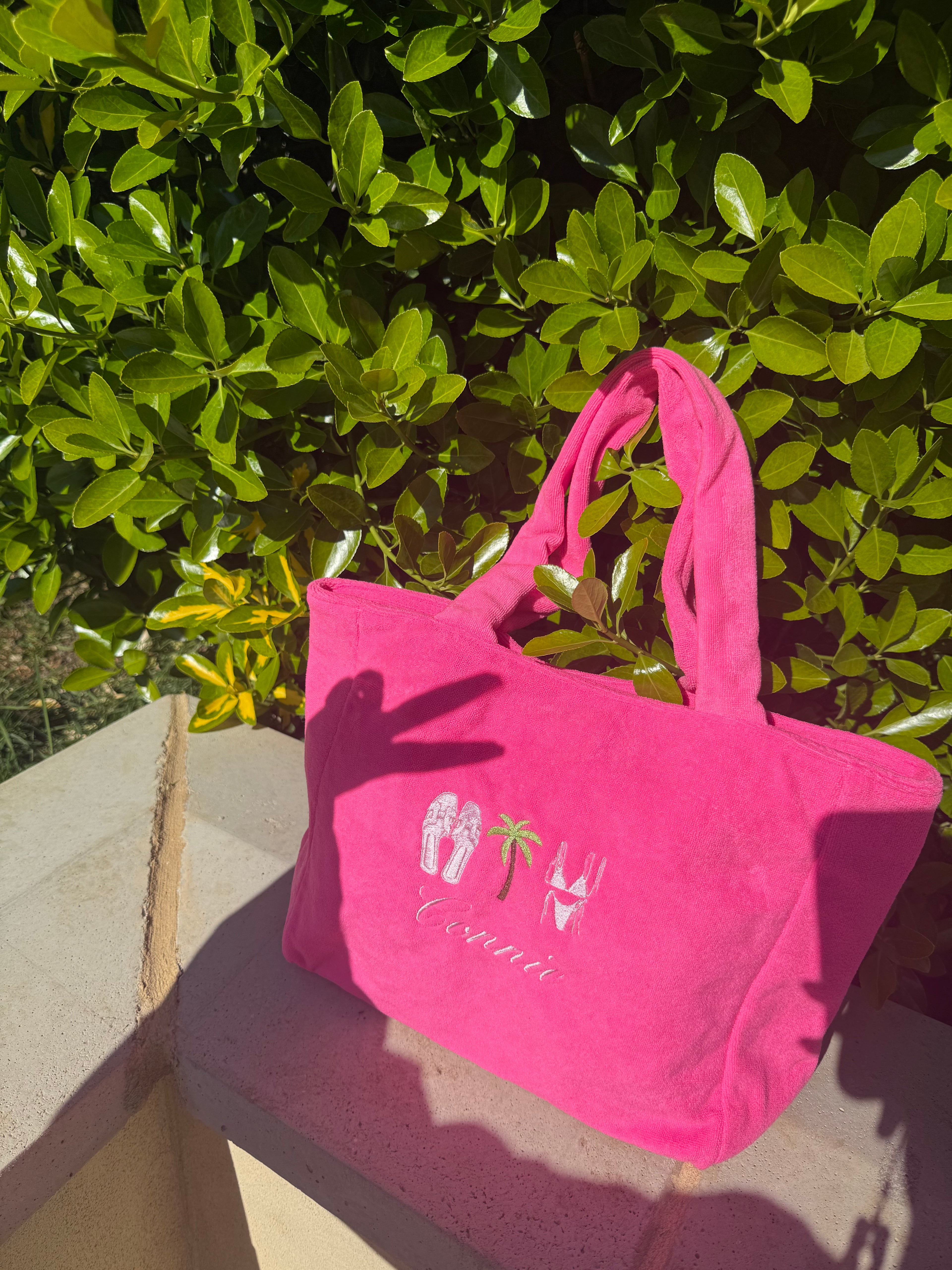 Personalised towelling beach bag🩷🌴