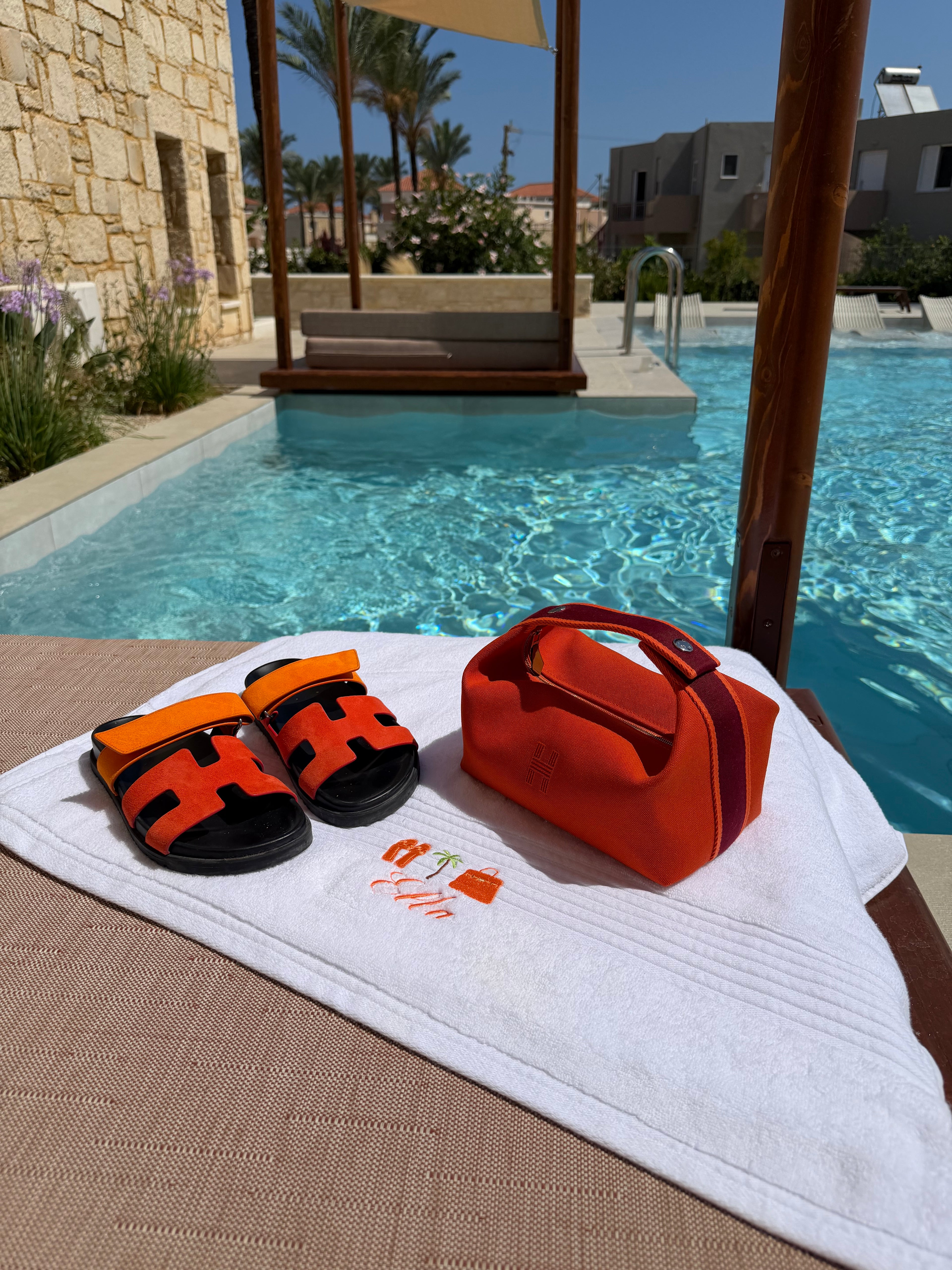 Orange palm towel🌴🧡🍊