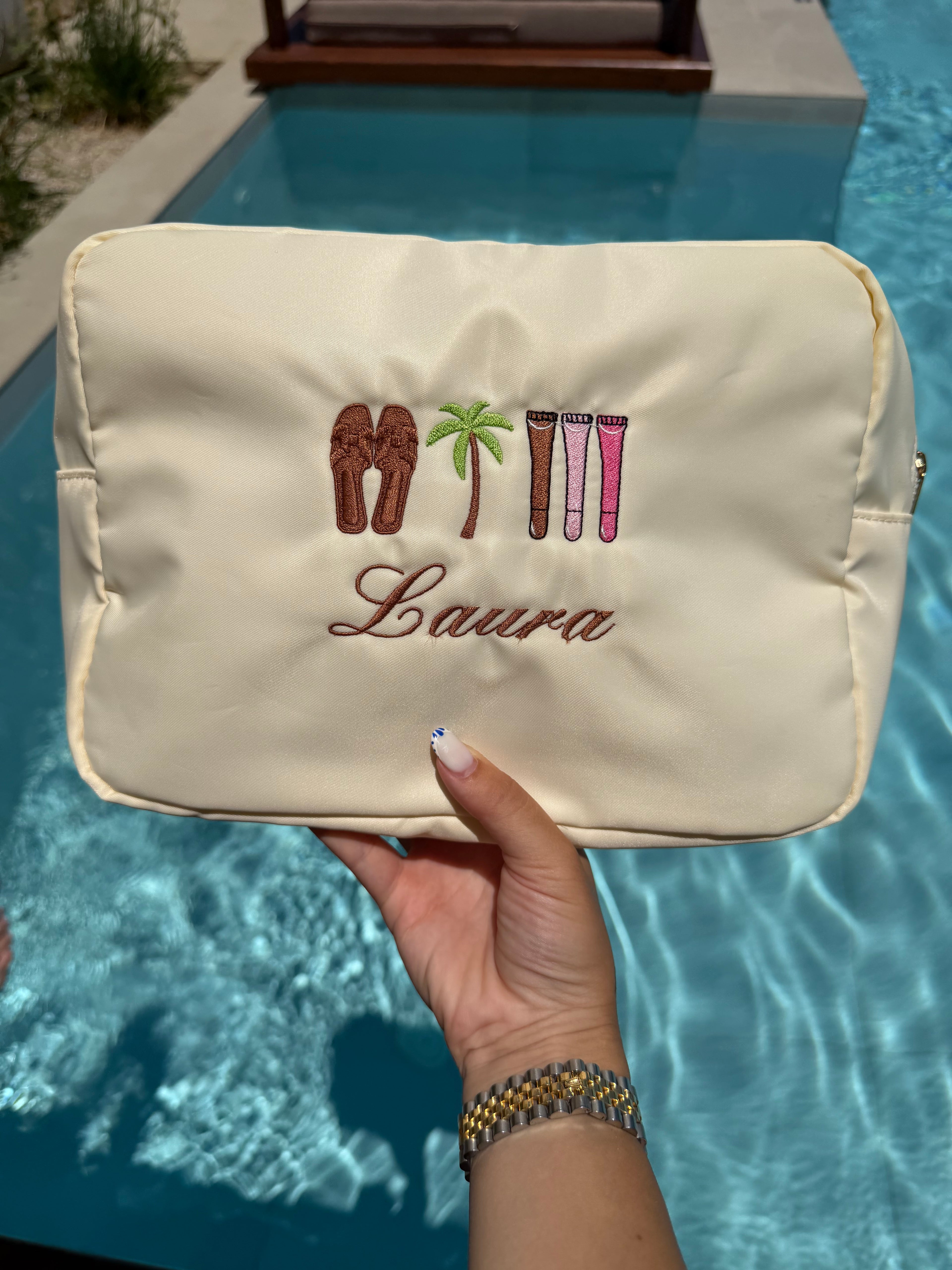 Beige palm pouch🌴✌🏼🤎