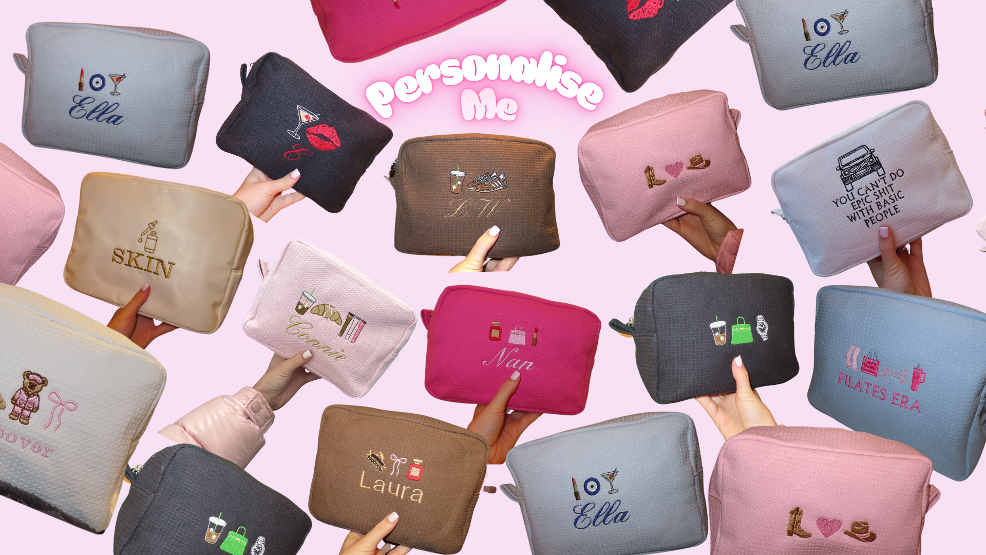 Personalised Pouches🫶🏽🍒🪐🪩🧿🌟